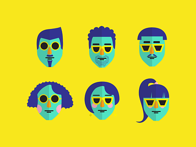 Zombie Family avatar glasses graphic mask trigger vector zombie