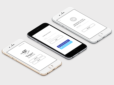 Sign Up app ios iphone mock up sign up trigger