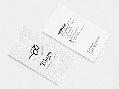 Trigger business card branding business card glasses logo print trigger