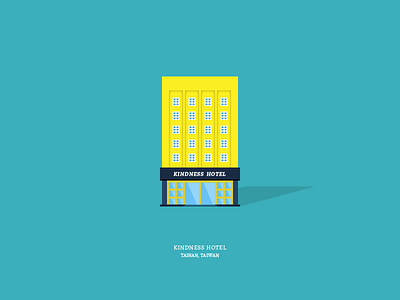 Kindness Hotel building graphic hotel house tainan taiwan vector