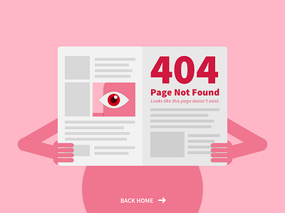 DailyUI: 404 page not found 404 dailyui day008 error newspaper pagenotfound