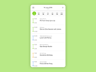 Schedule App 071 app dailyui ios schedule ui