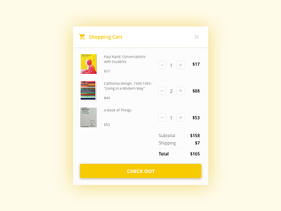 Shopping Cart 058 cart checkout dailyui shopping ui