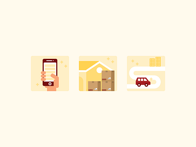Delivery process graphic delivery graphic icon vector warehouse