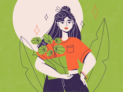GIRL WITH PLANT