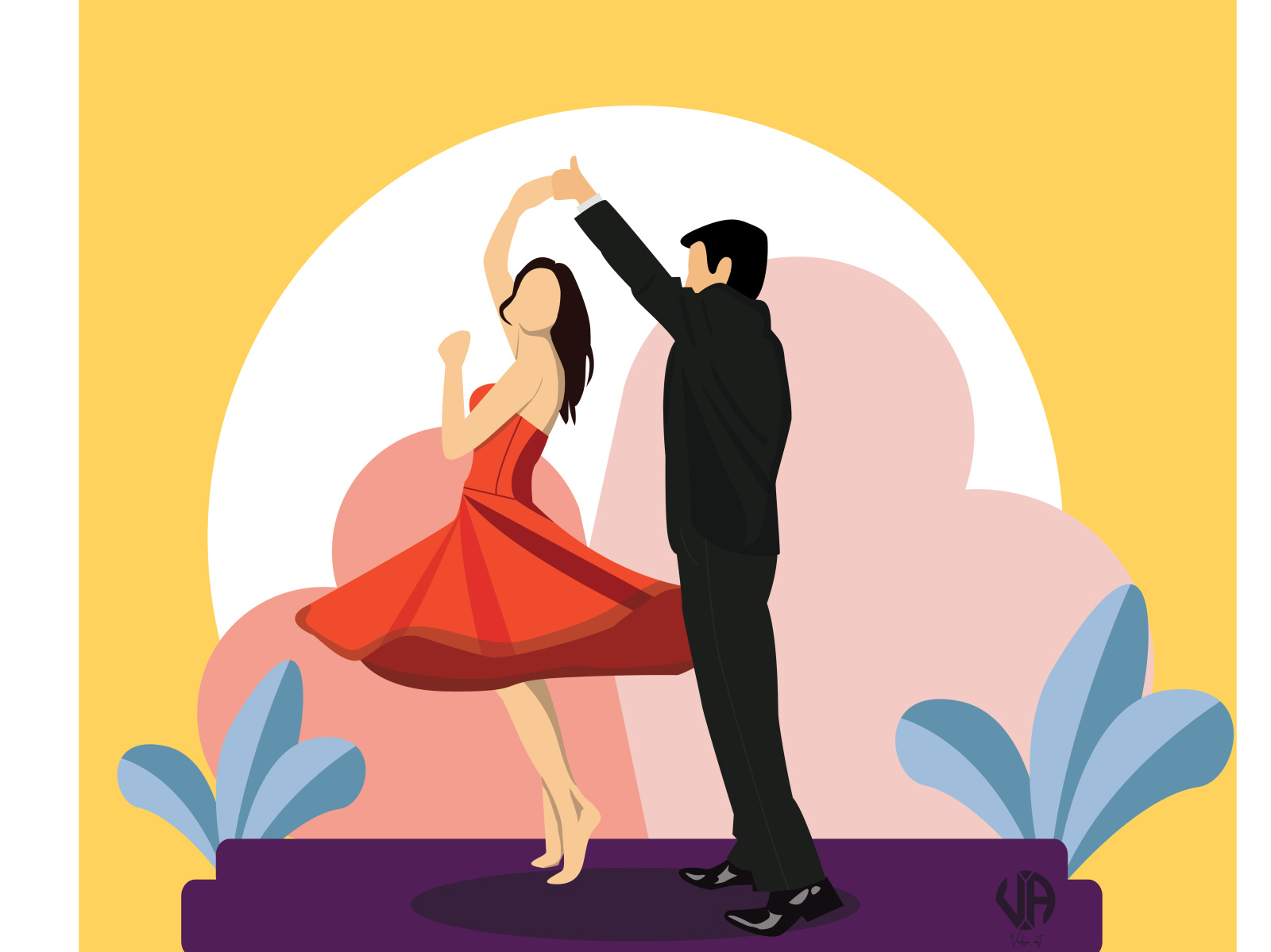 Couple dance by Vodra_Art🎨 on Dribbble