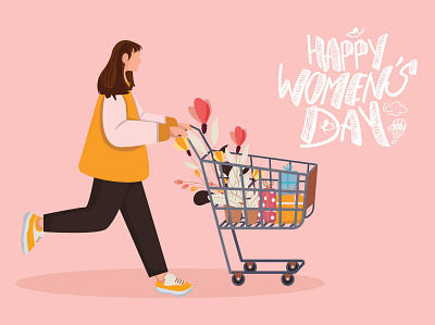 Happy international women's day. character design design flat design flat illustration graphic design happy womans day illustration vector
