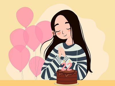 Birthday Celebration. birthday character design design flat design flat illustration graphic design illustration vector