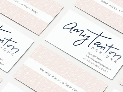 Amy Tanton Brand Board business card floral design logo print design wedding design