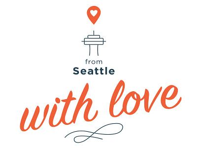 Seattle With Love Stationery icons seattle type typography