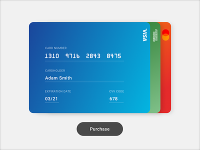 Daily UI Challenge 002 - Credit Card checkout credit card daily purchase ui