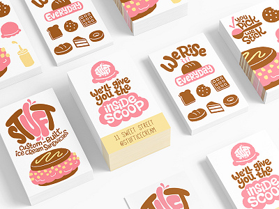 Stuft Branding Illustrations and Cards branding business cards food food and drink food brand food branding food illustration graphic design handdrawn handlettered illustration lettering logo logo design logo illustration print