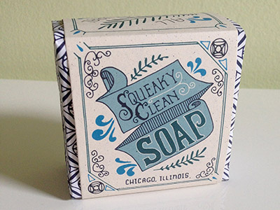 Squeaky Clean Soap handdrawn