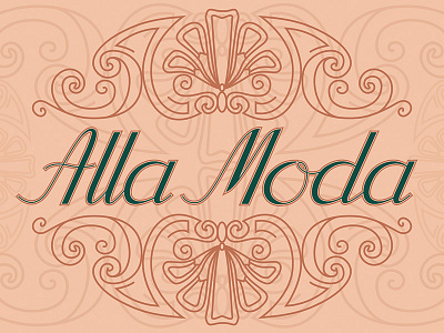 Alla Moda Italian lettering postcard