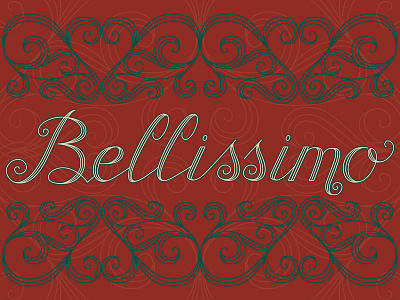 Bellissimo Italian lettering postcard beautiful handdrawn handlettered italian italy lettering lettering art postcard rome stationary type art typography