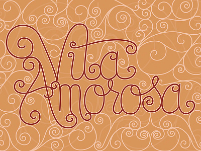 Vita Amorosa Italian lettering postcard