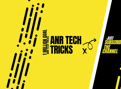 I Have Made ANR TechTricks New YouTube Channel Art 3d animation branding design graphic design illustration logo logo design typography ui vector