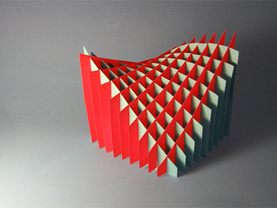 V Canyon 3d handmade paper sliceform