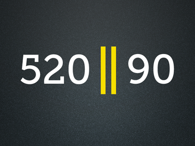 520 or 90 logo app dark digital logo mobile