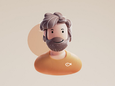 Clay man 3d animation blender character clay color cute design illustration isometric lowpoly