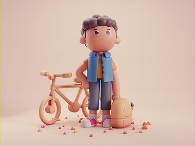 Friends 2d 3d blender character cute design illustration isometric lowpoly