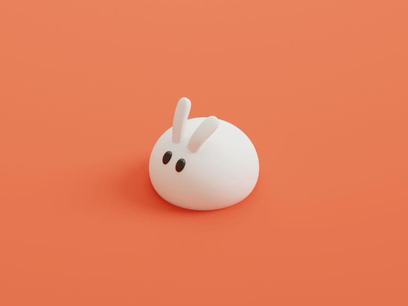 Rabbit 3d animation blender character color cute design gif illustration isometric lowpoly rabbit render