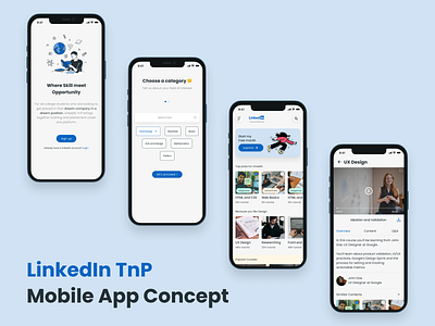 LinkedIn TnP - Mobile App Concept