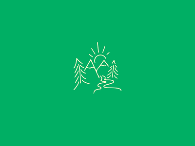 Landscape design icon illustration logo
