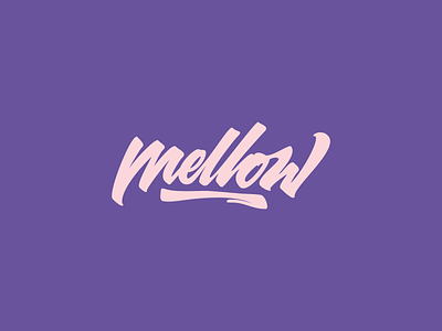 Mellow branding calligraphy design lettering logo typography
