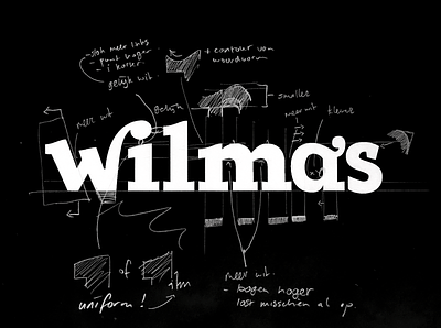 Wilma's branding calligraphy design font glyphs lettering process typography