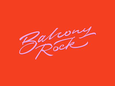 Balcony Rock calligraphy design handlettering lettering lettering logo logo typography vector