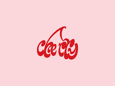 Cherry calligraphy design handlettering icon illustration lettering lettering logo logo typography vector