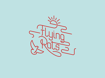 Flying Rats branding design icon illustration lettering logo logo vector