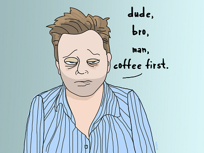 Dudebro man morning coffee