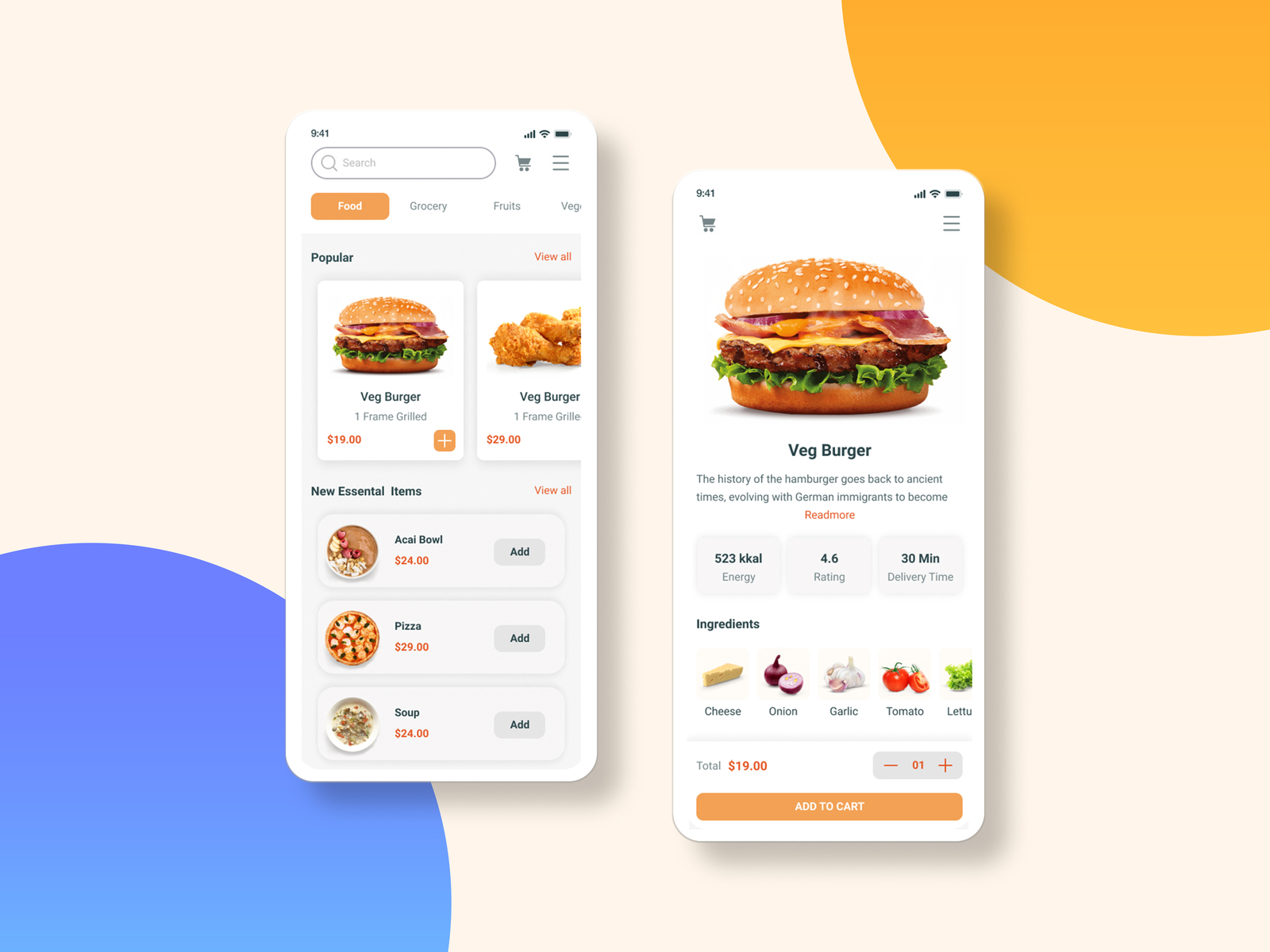 Food app by Dao Thi Le on Dribbble