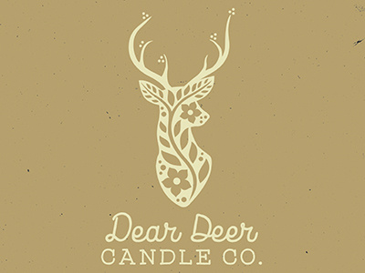 Logo for "Dear Deer Candle Co." logo logo design