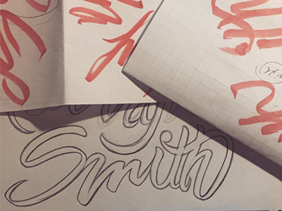 Smith brush lettering hand lettering lettering sketch wip