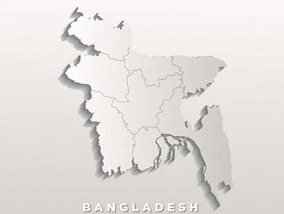 Bangladesh isometric map with blend barisal details