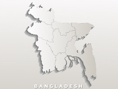 Bangladesh isometric map with blend