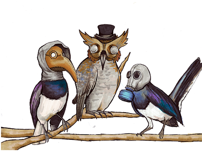 Owls Illustration