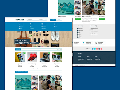8garage Web clean design e commerce flat design user interface web