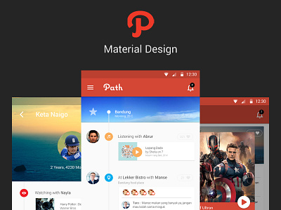 Redesign - Path Material Design android app clean flat indonesia lollipop material design path social media