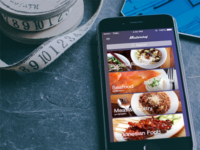 Masterchef iOS chef cook food interface ios iphone ui design