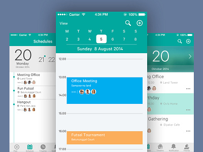 Calendar Layout calendar clean flat ios layout schedule ui ui design user interface