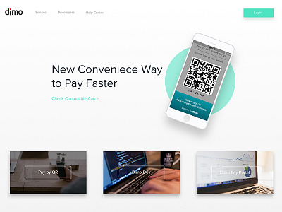 Concept for new Dimo homepage dimo flat homepage payment user interface