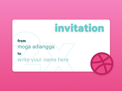 2x Invitation dribbble invitation join