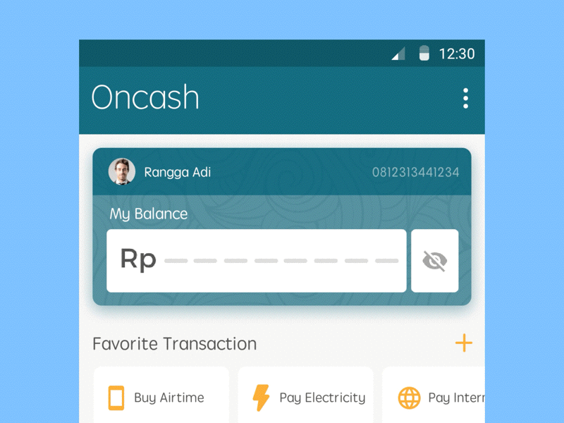 Show my Balance app finance fintech make it better material design mobile banking money wallet