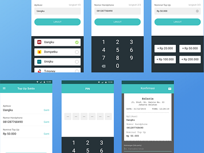 Top Up E-money app app concept emoney fintech payment user interface