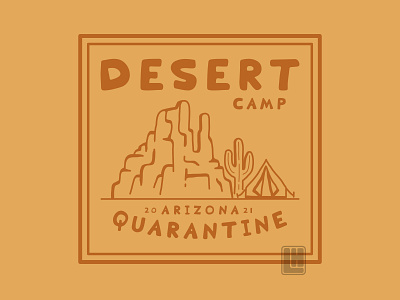 DESERT CAMP adventure camp illustration campfire camping logo desert illustration hiking