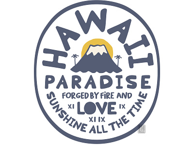 HAWAII badge badge design badge logo camping camping logo forest hawaii hiking mountain logo